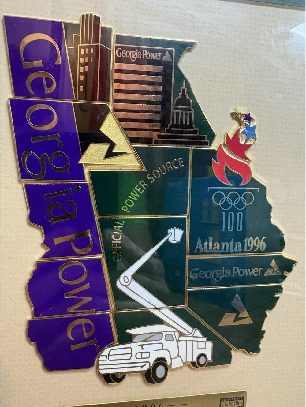 Atlanta Olympic Games 1996: Georgia Power Jigsaw Puzzle Pin Set